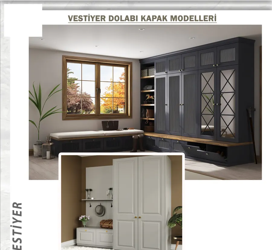 Vestiyer Dolabı Kapak Modelleri — Dolap & Gardırop
